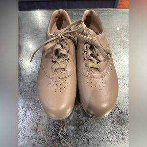 SAS Taupe Leather Lace-Up Comfort Shoes